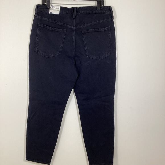 Old Navy Jeans High Rise O.G. Straight Secret Smooth Pockets Black Denim 14 NWT - Picture 10 of 10